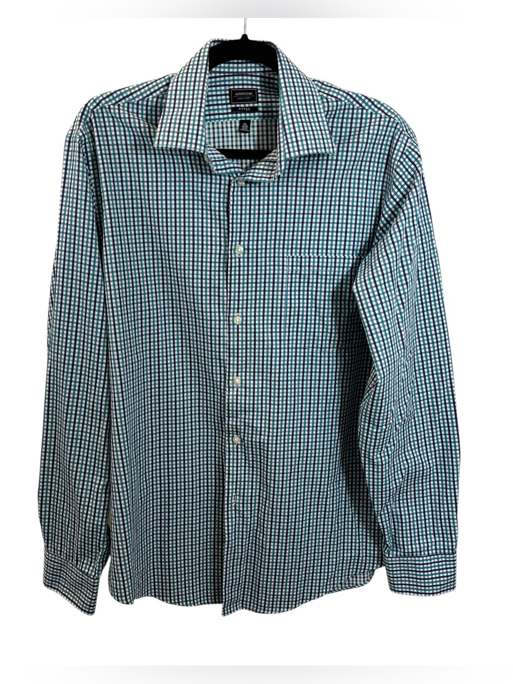 Mens Arrow Brand Button Down Shirt Size Plaid Size‎ 15.5